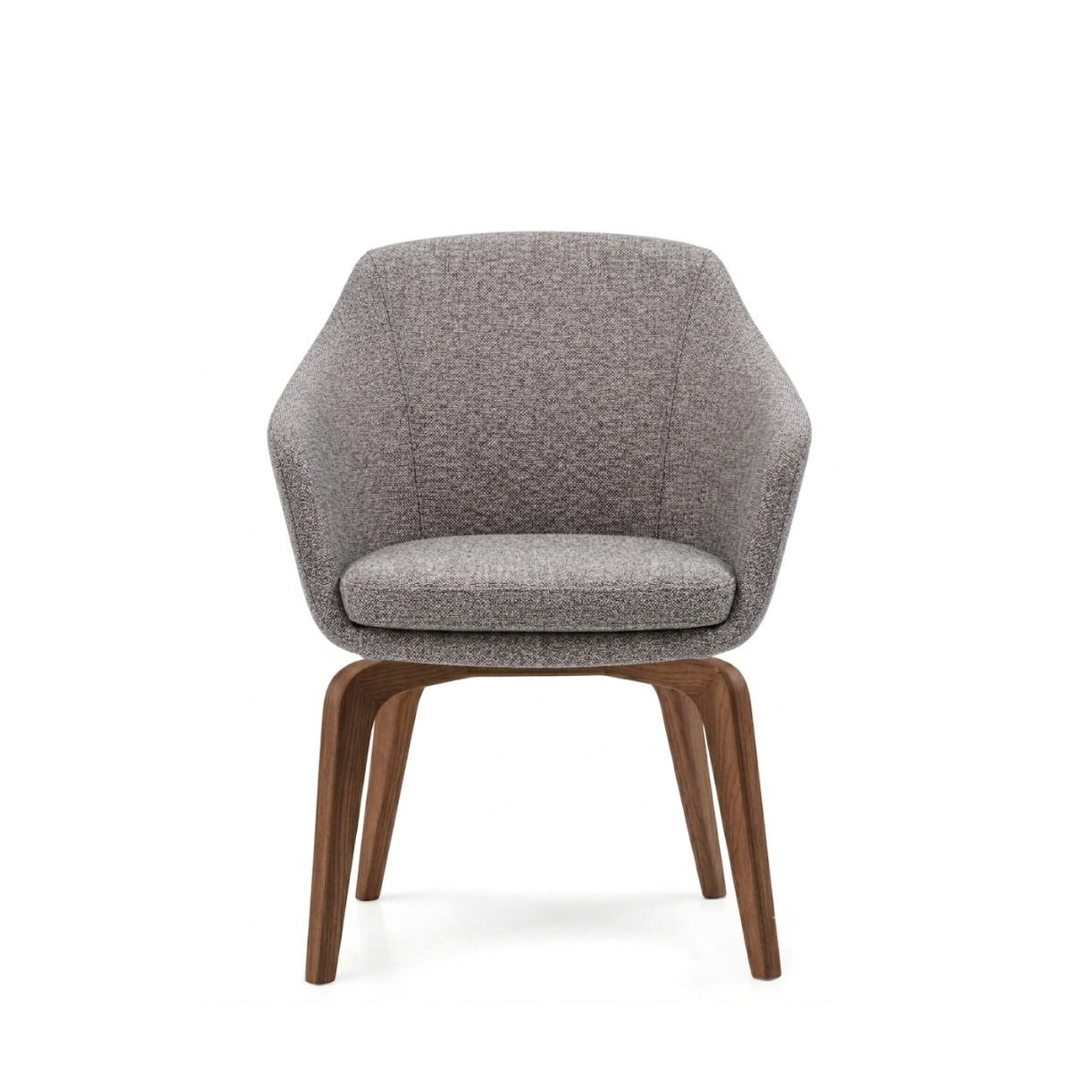 Silla Annette Base Madera Nogal