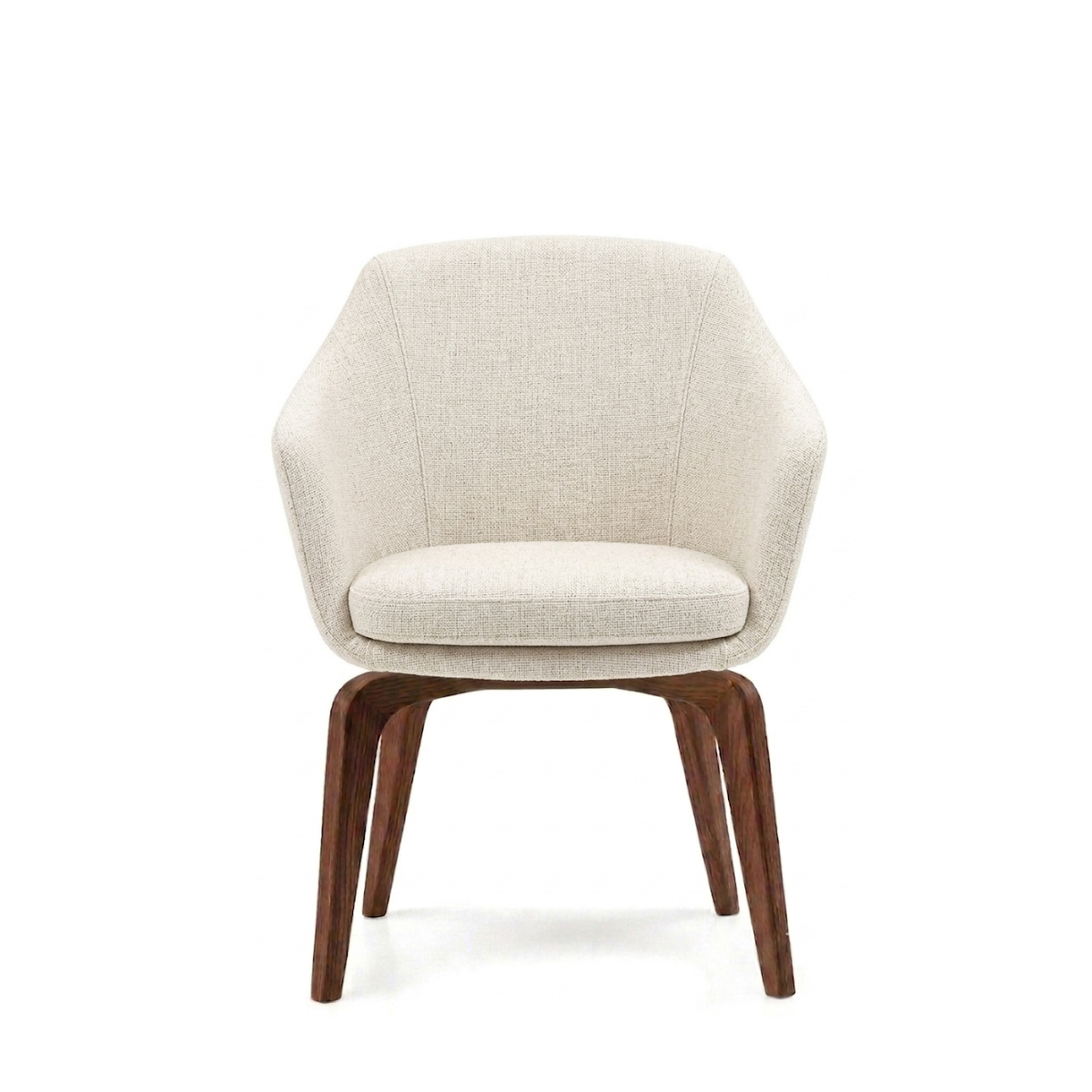 Silla Annette Base Madera Nogal