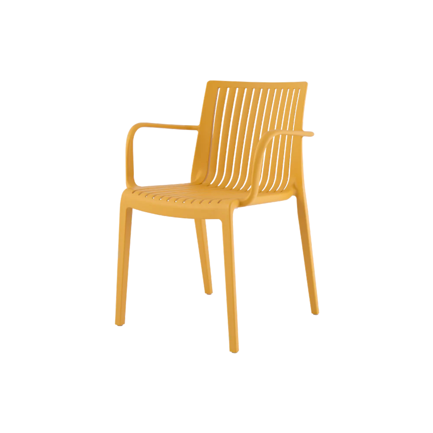 Silla para exterior de plástico ER-7203A Milos con Descansabrazos