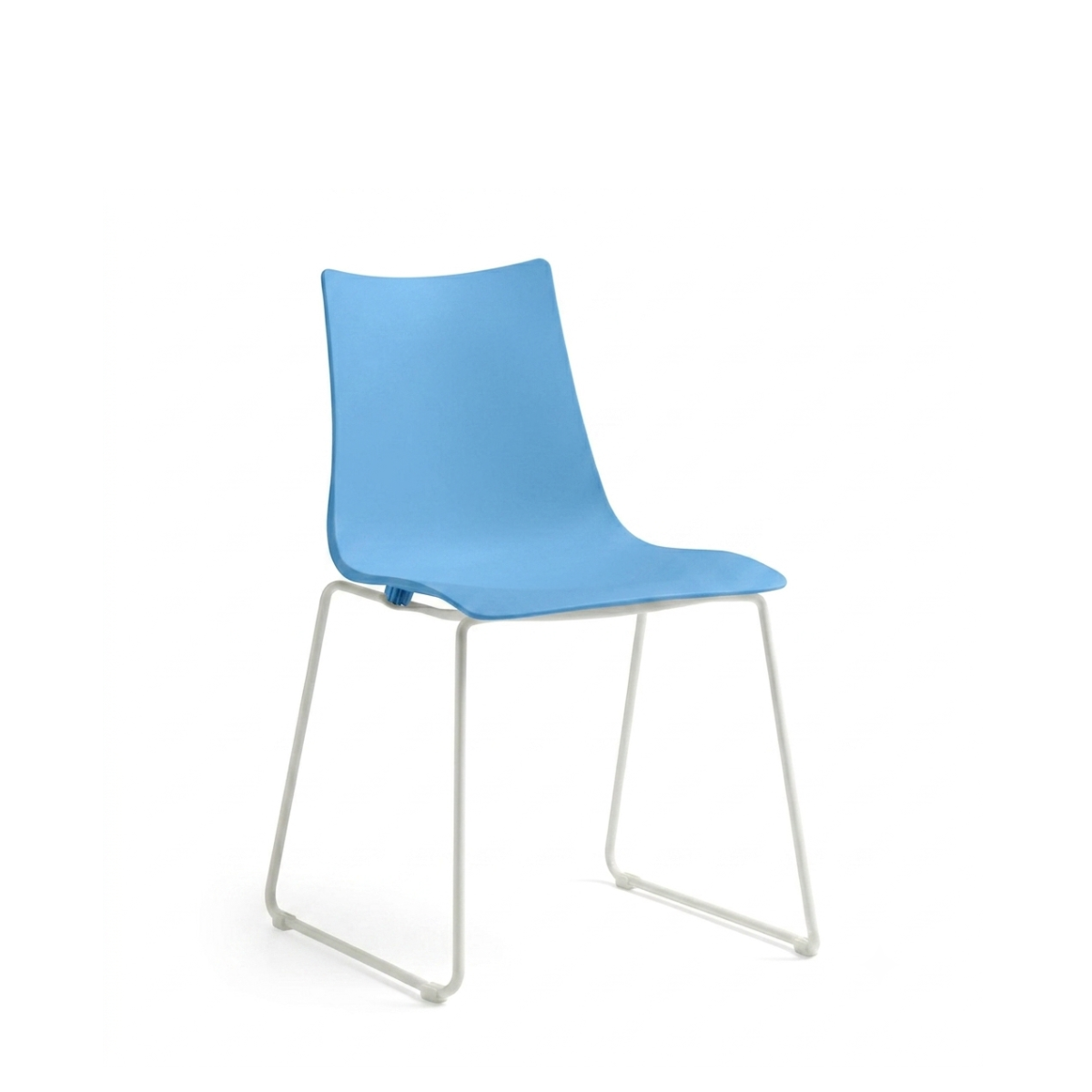 Silla Zebra Base Trineo Blanco
