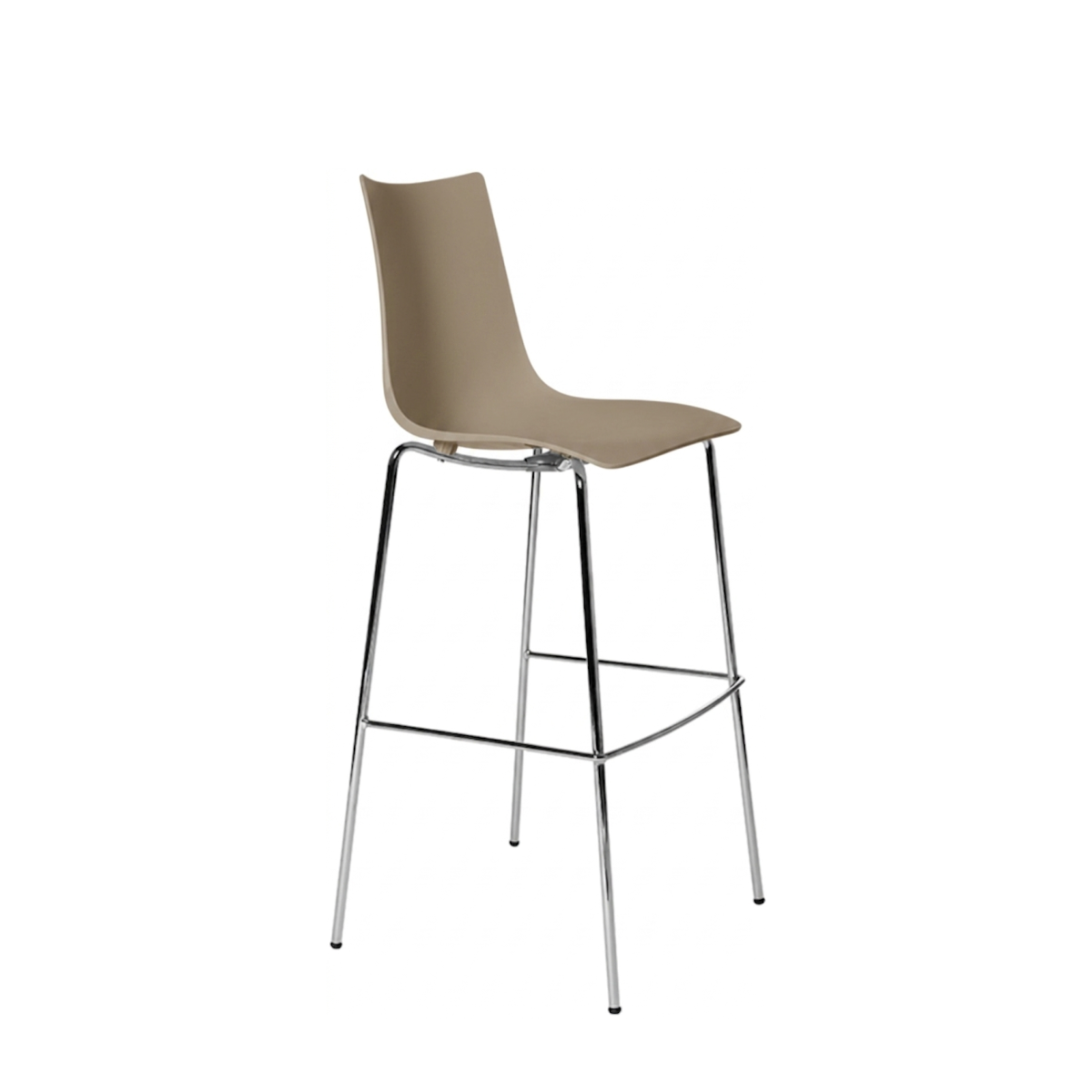 Banco Alto Zebra Base Cromo