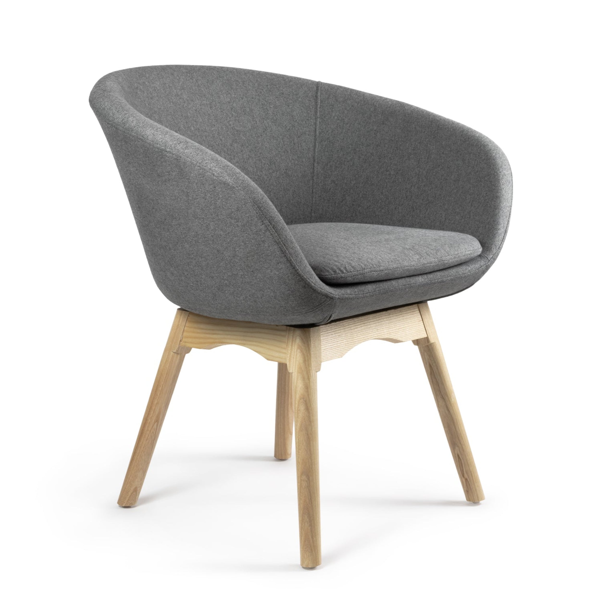 Silla Asti con base de madera