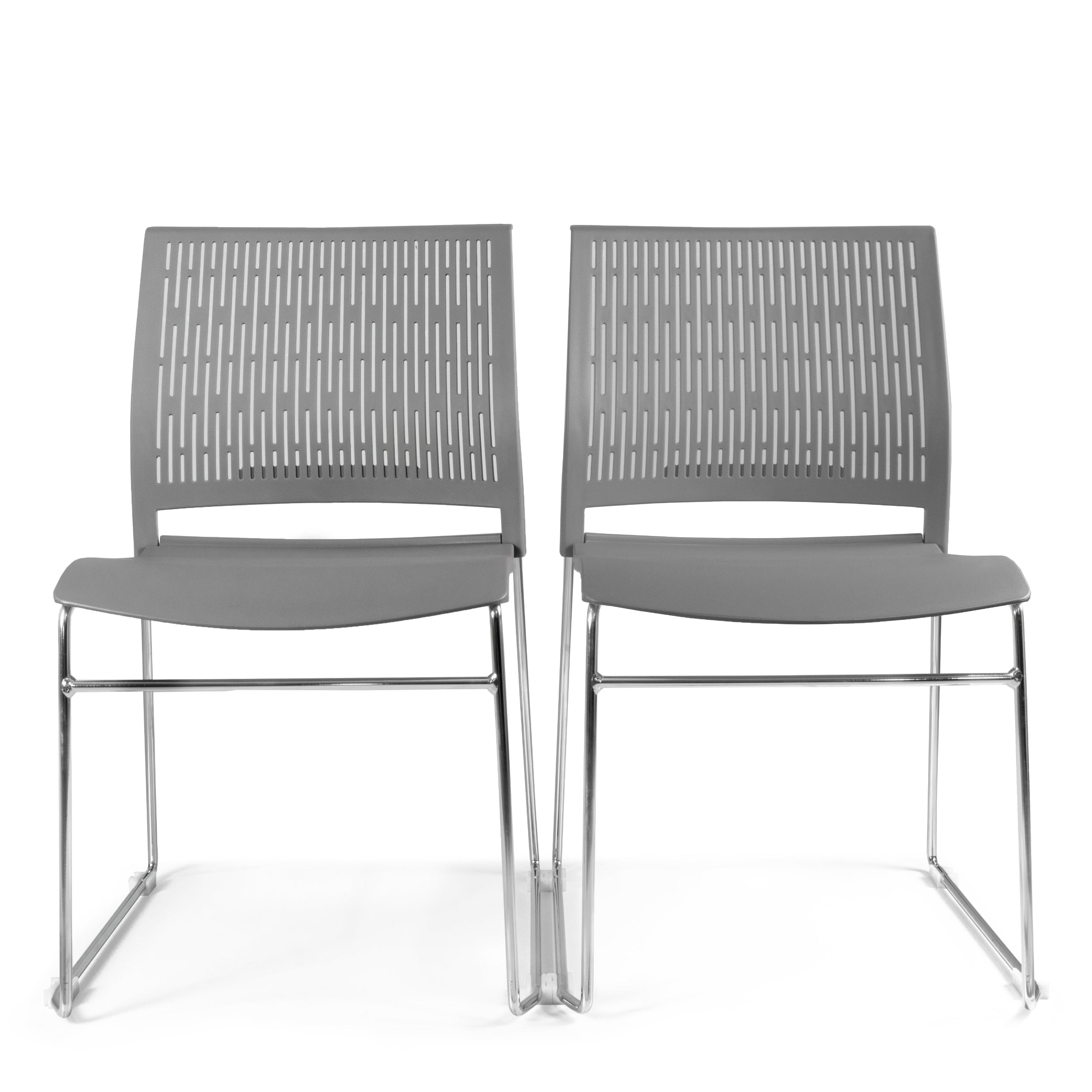 Silla Visitante con Base de Trineo Cerdeña Gris
