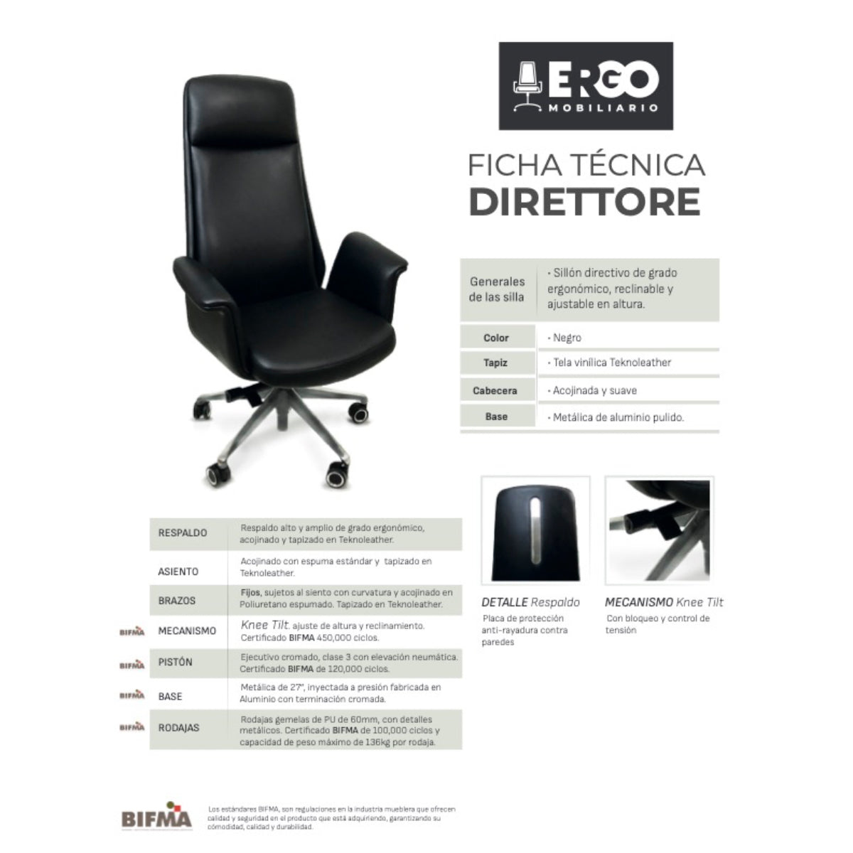 Silla Directiva de piel Direttore