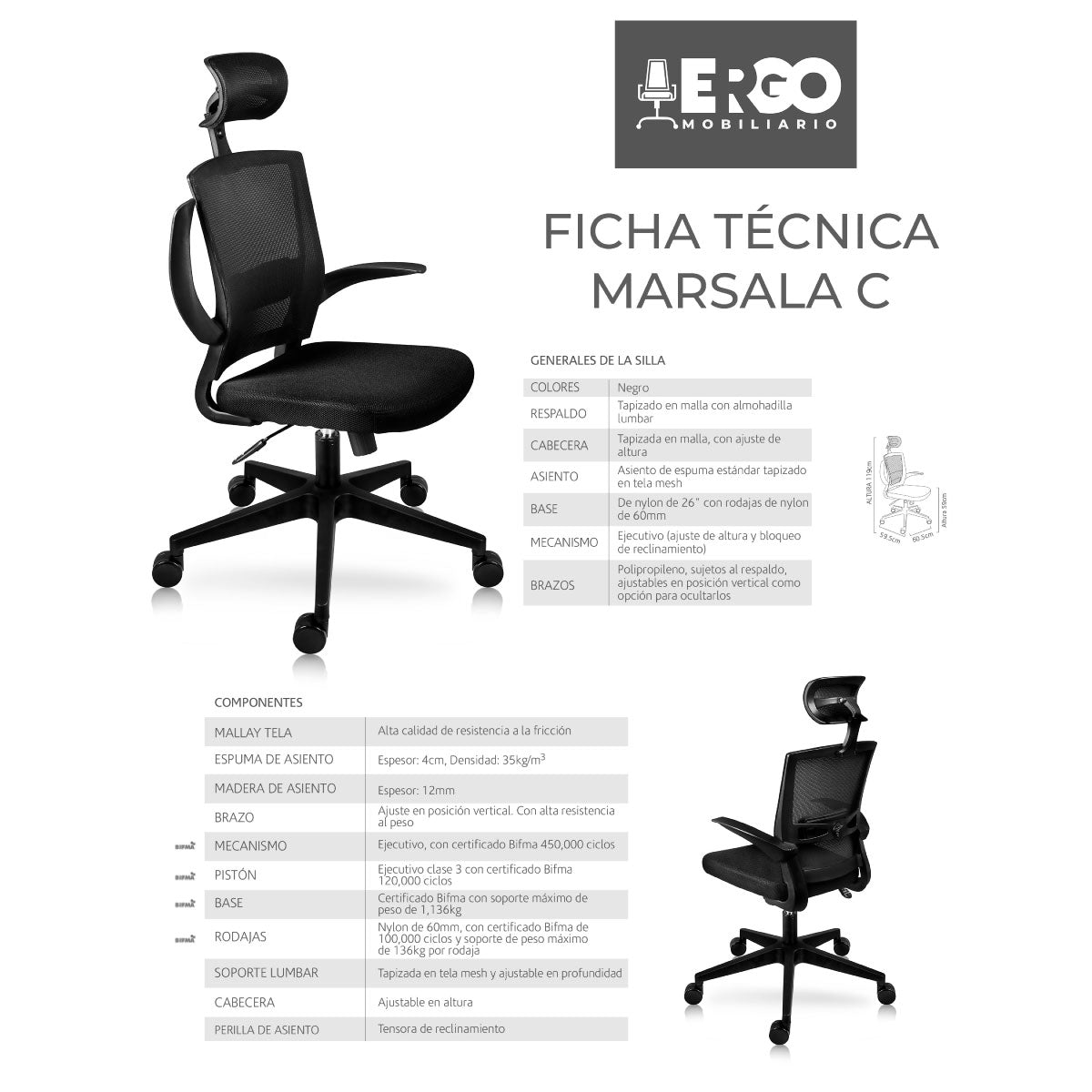 Silla Ejecutiva Marsala