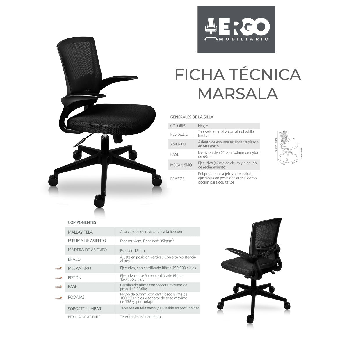 Silla Ejecutiva Marsala