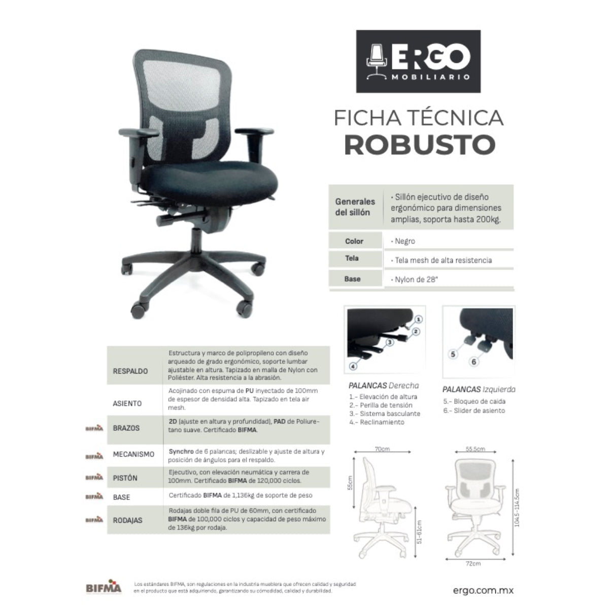 Silla Ejecutiva Robusto 200kg