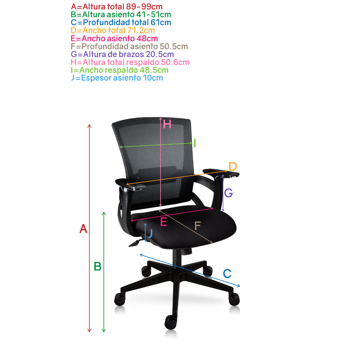 Silla Ergonomica Ejecutiva Messina C