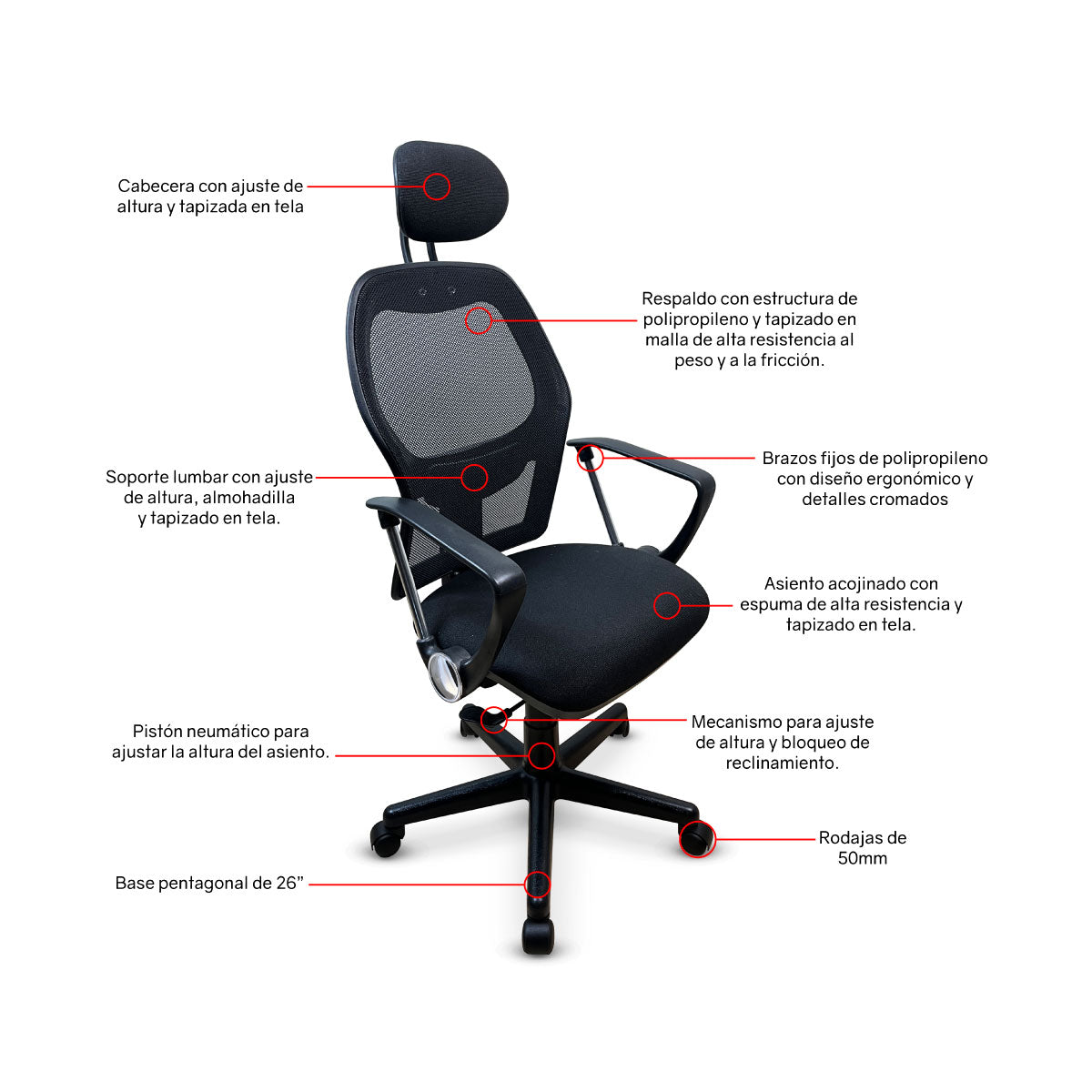 Silla Ergonómica Ejecutiva Murano