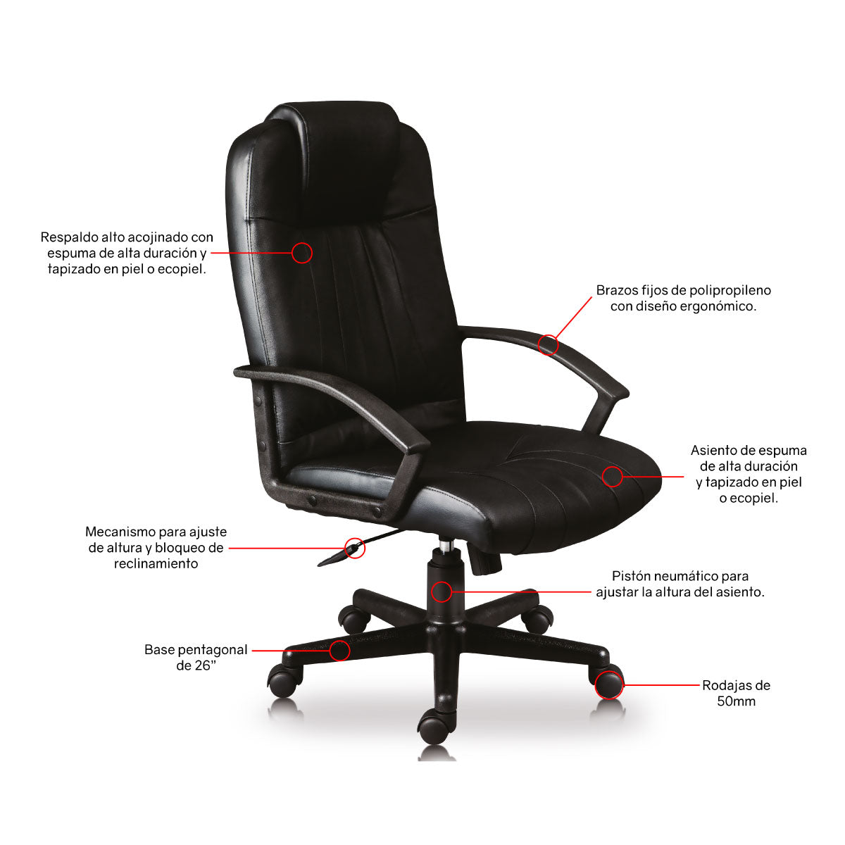 Silla Ergonómica Ejecutiva Puglia
