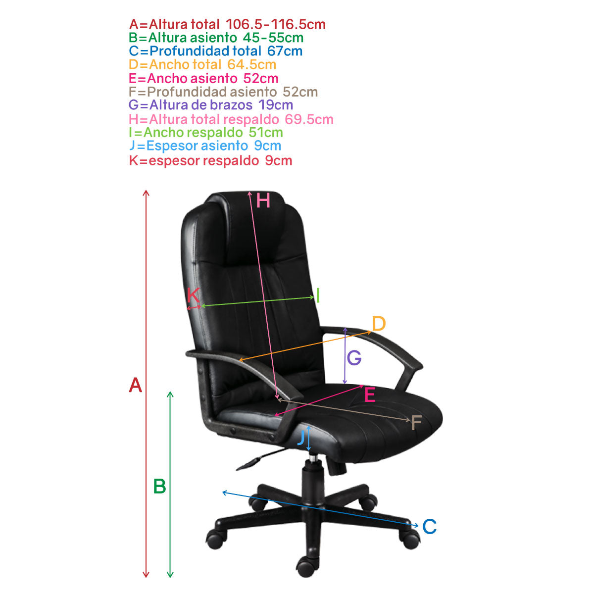 Silla Ergonómica Ejecutiva Puglia