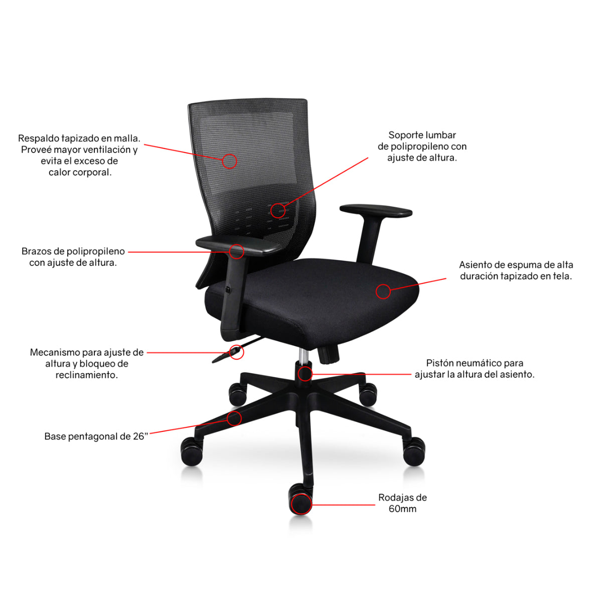 Silla Ergonomica Ejecutiva Trento