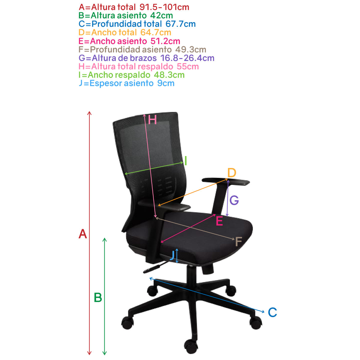Silla Ergonomica Ejecutiva Trento