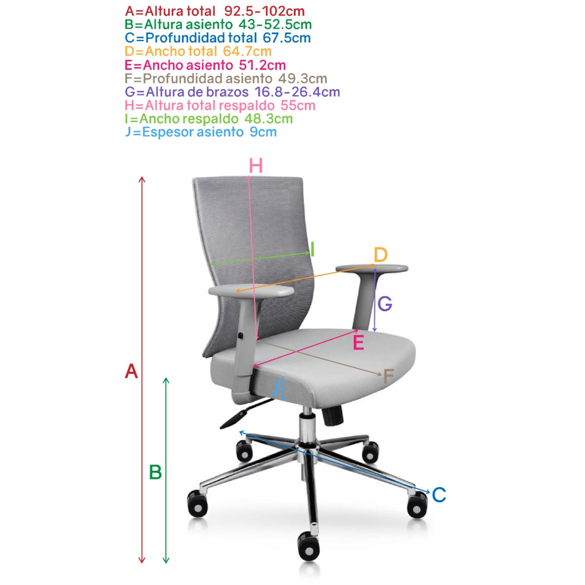Silla Ergonomica Ejecutiva Trento G