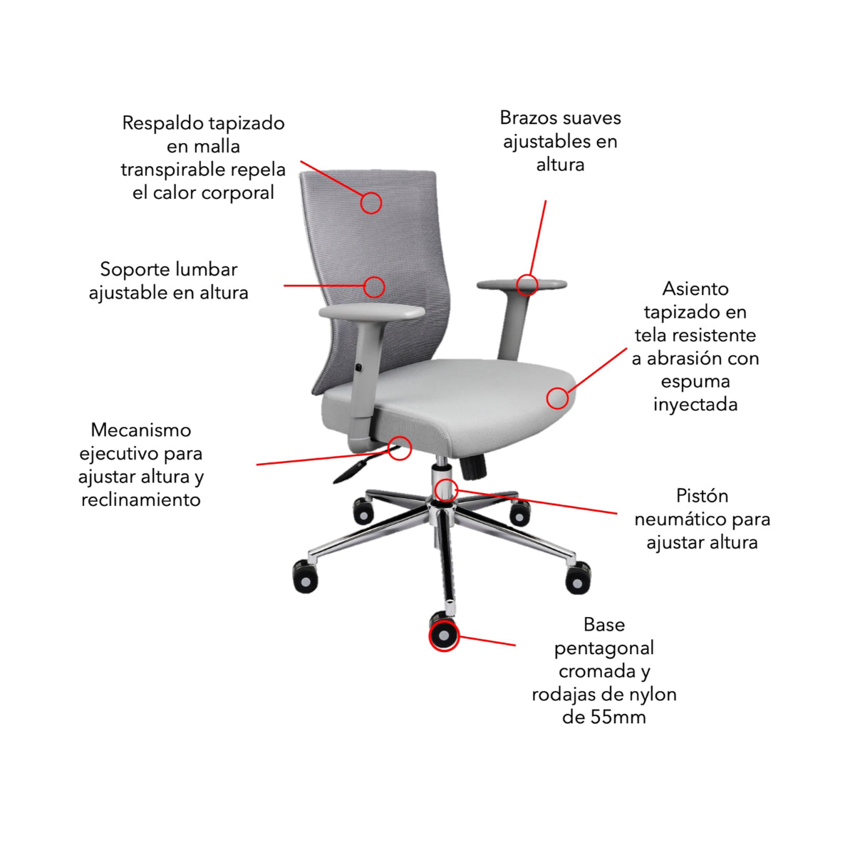 Silla Ergonomica Ejecutiva Trento G