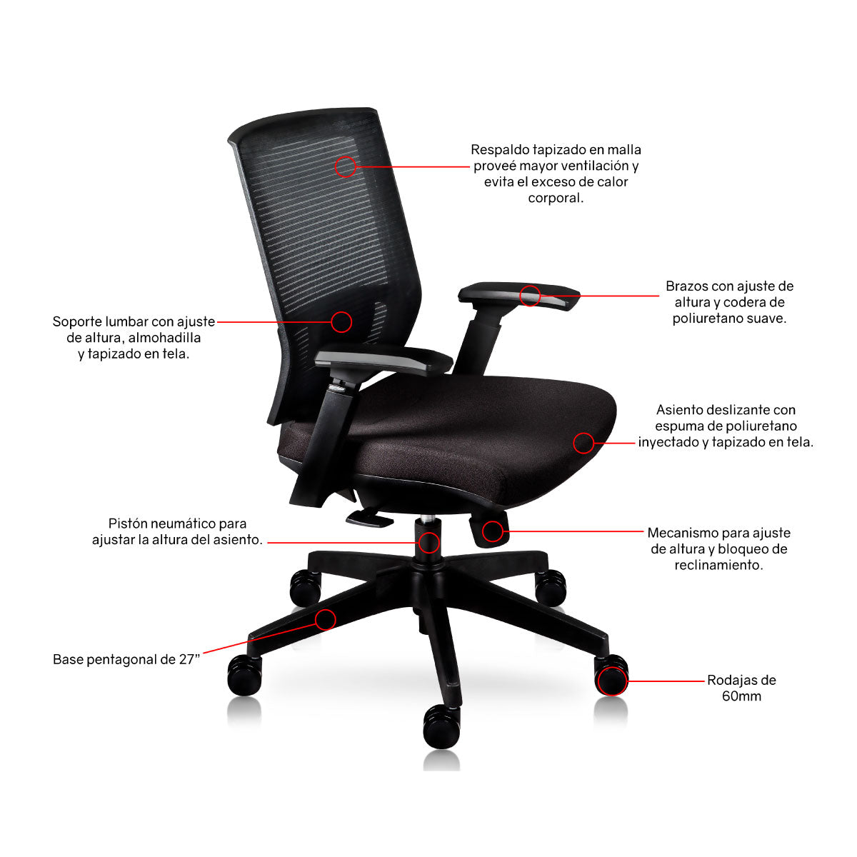 Silla de oficina Directiva Milan