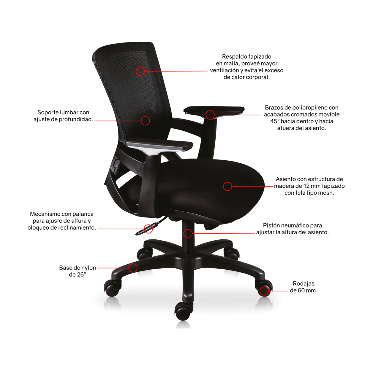 Silla de oficina Ejecutiva Messina