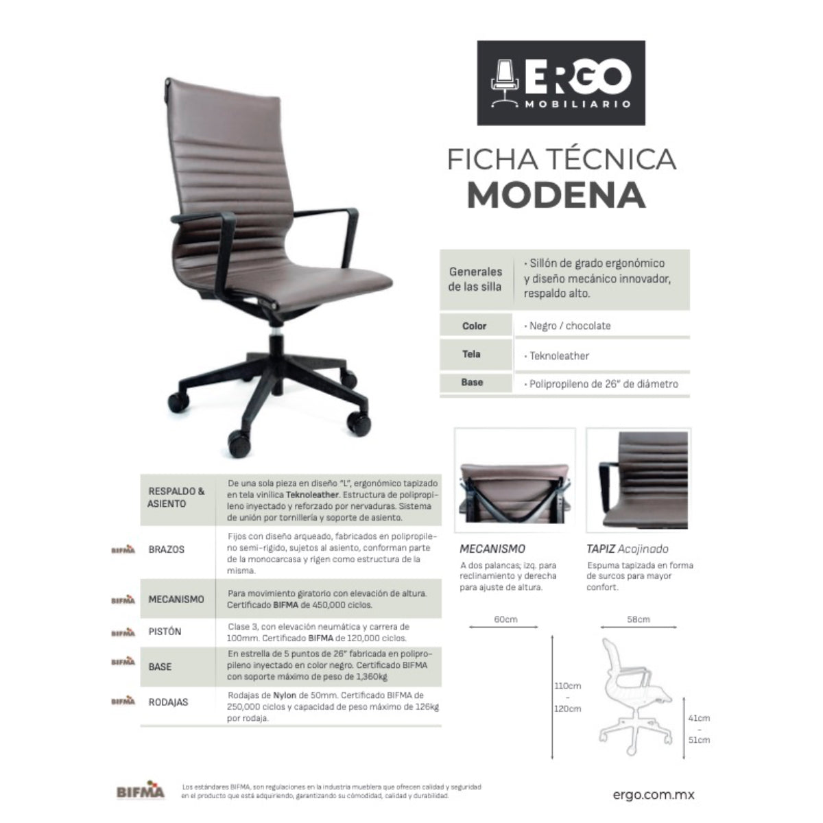Silla de oficina Ejecutiva Modena