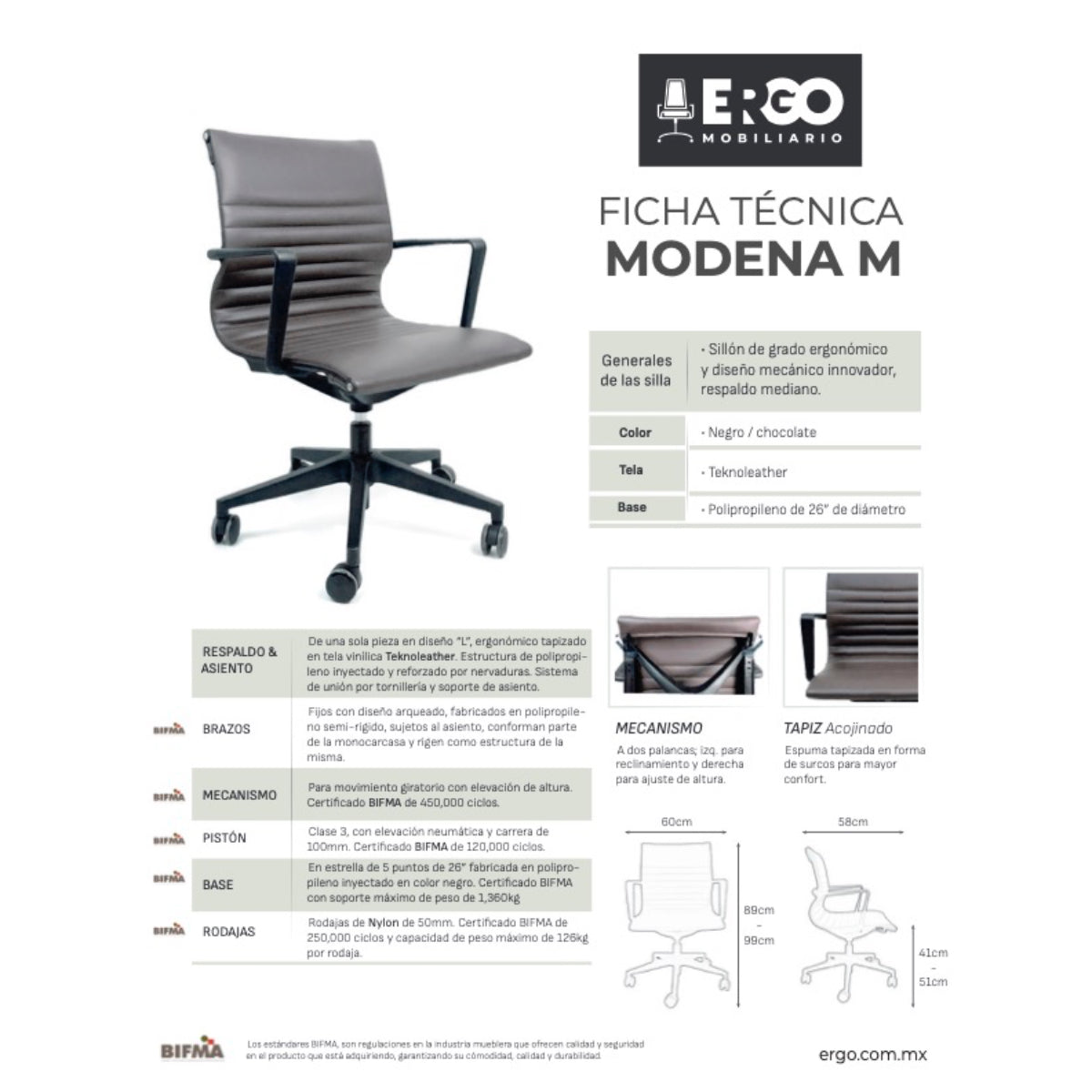 Silla de oficina Ejecutiva Modena M