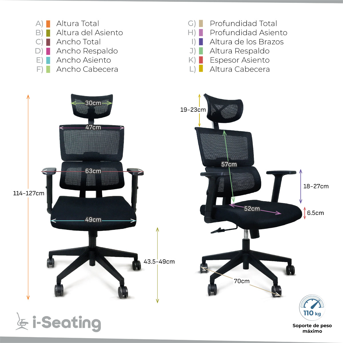 Silla de oficina Ejecutiva Parma C