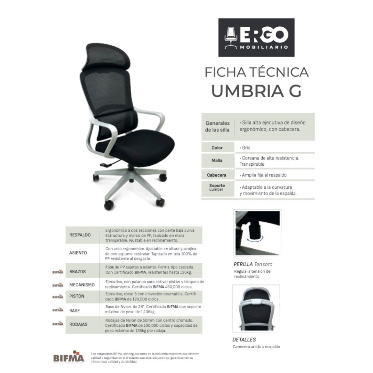 Silla de oficina Ejecutiva Umbria
