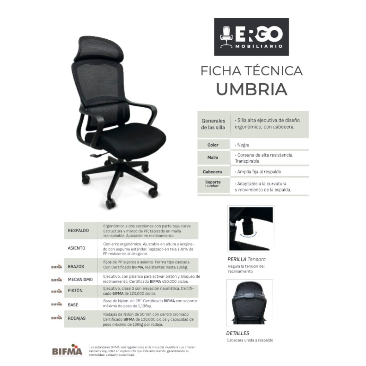 Silla de oficina Ejecutiva Umbria