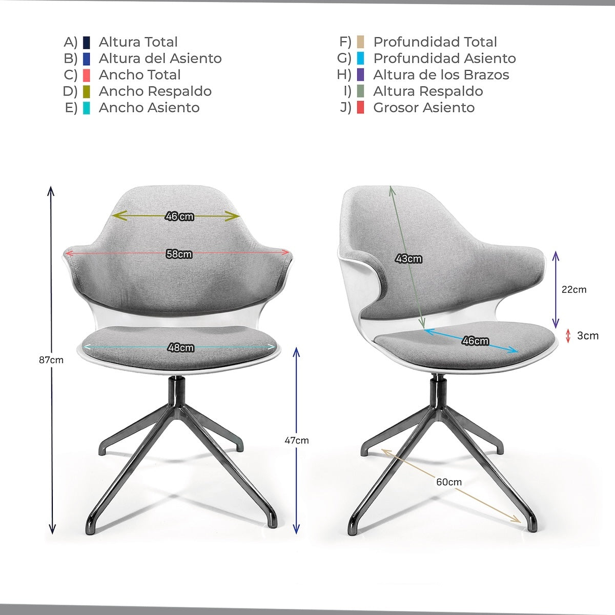 Silla ergonomica Contract Arenella