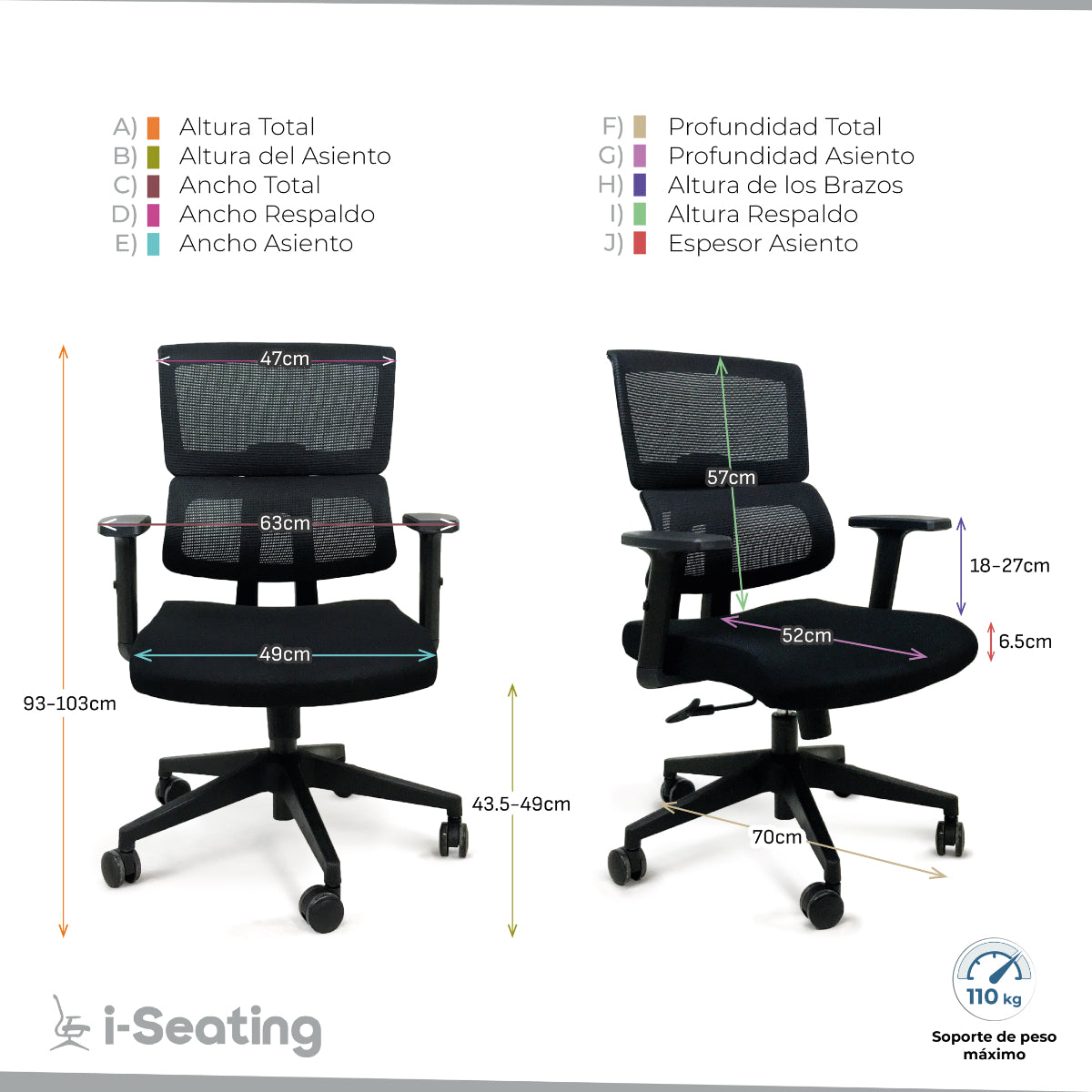 Silla para escritorio Ejecutiva Parma