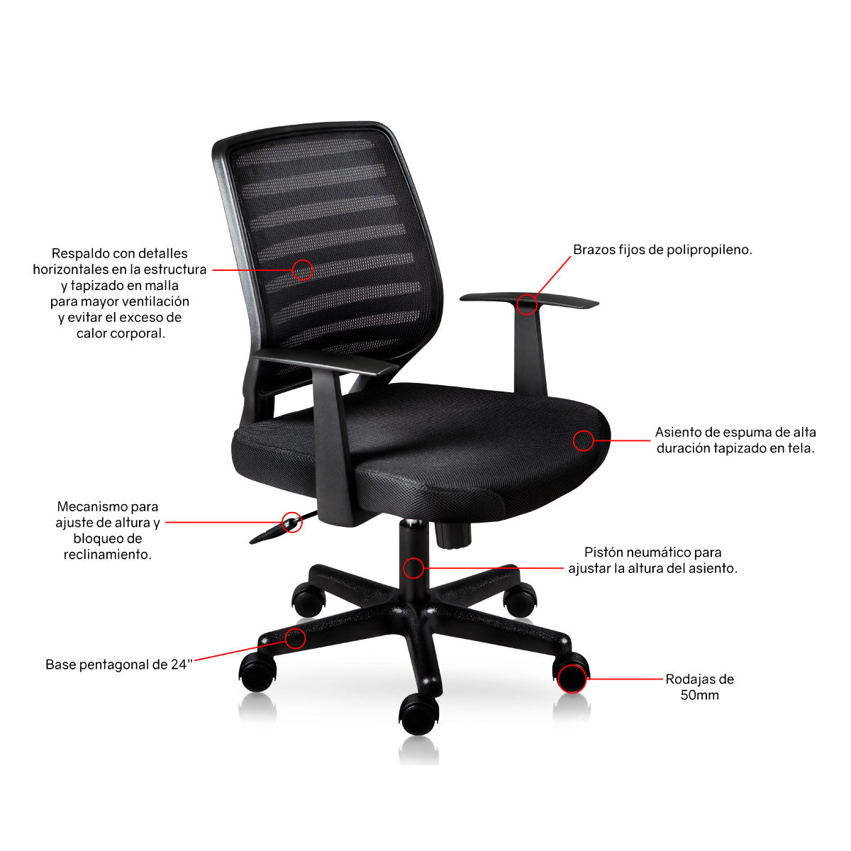 Silla para escritorio Operativa Tivoli