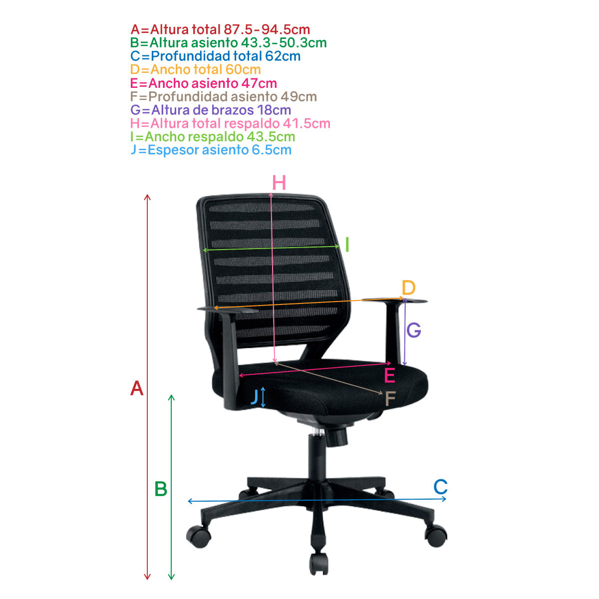 Silla para escritorio Operativa Tivoli