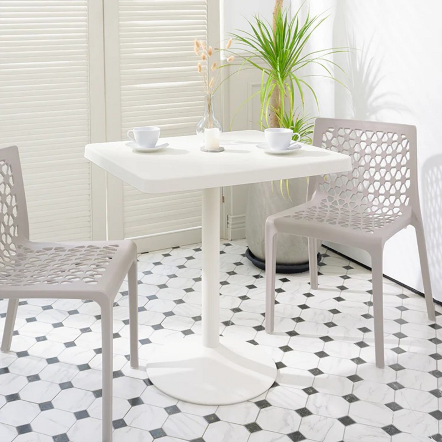 Mesa de comedor cuadrada ER-7167 Oulu