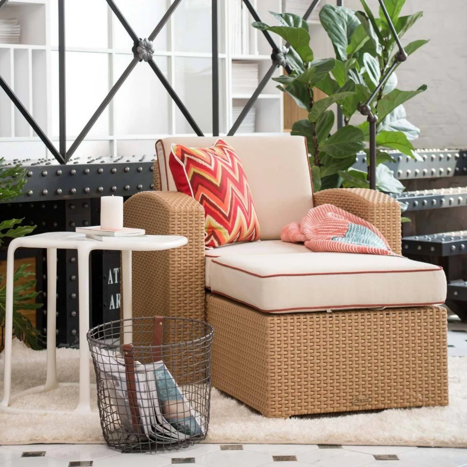 Sillón de exterior 1 plaza ER-7023CC Magnolia