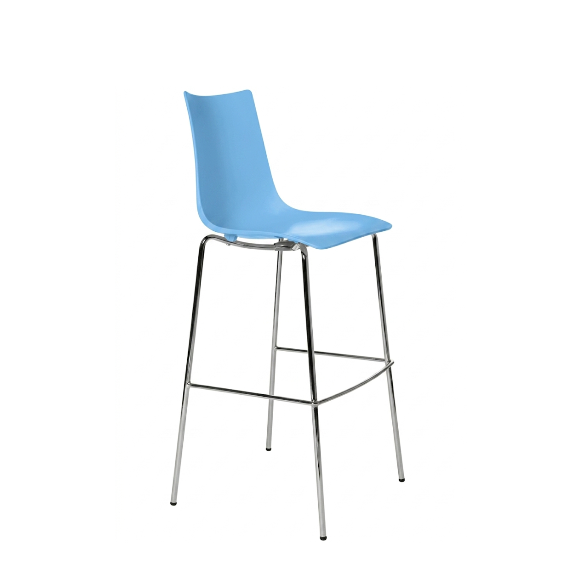 Banco Alto Zebra Base Cromo