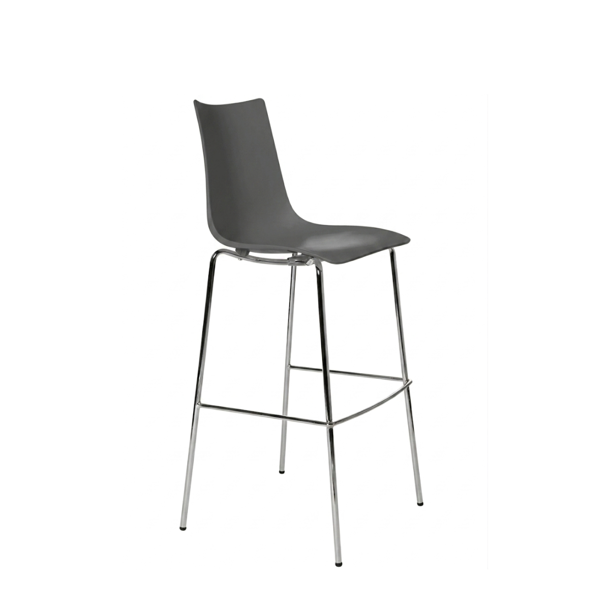 Banco Alto Zebra Base Cromo