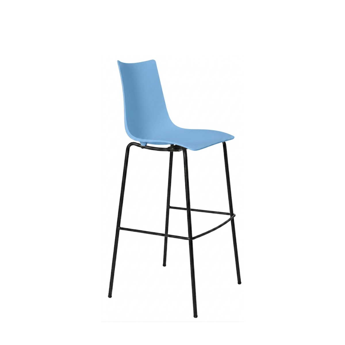 Banco Alto Zebra Base Negra