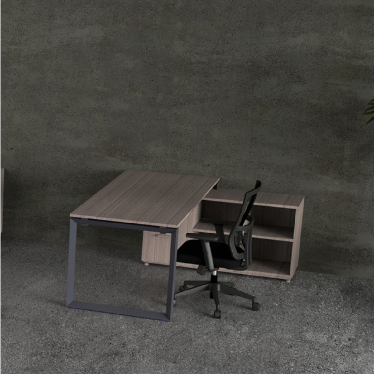Escritorio Tri sobre credenza