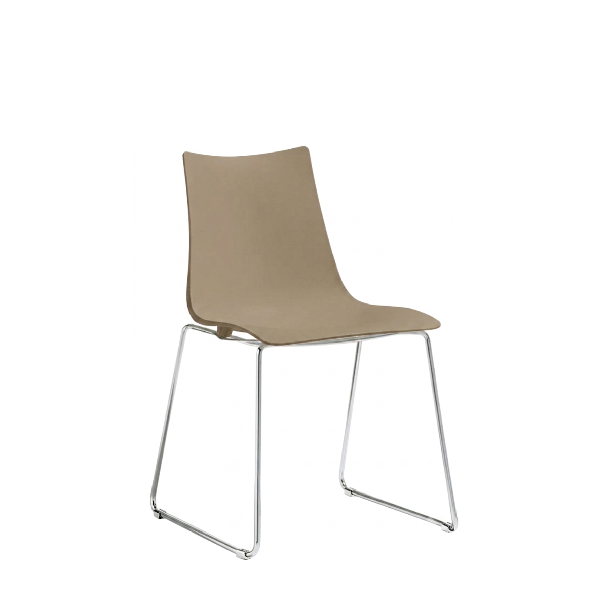 Silla Zebra Base Trineo Cromada