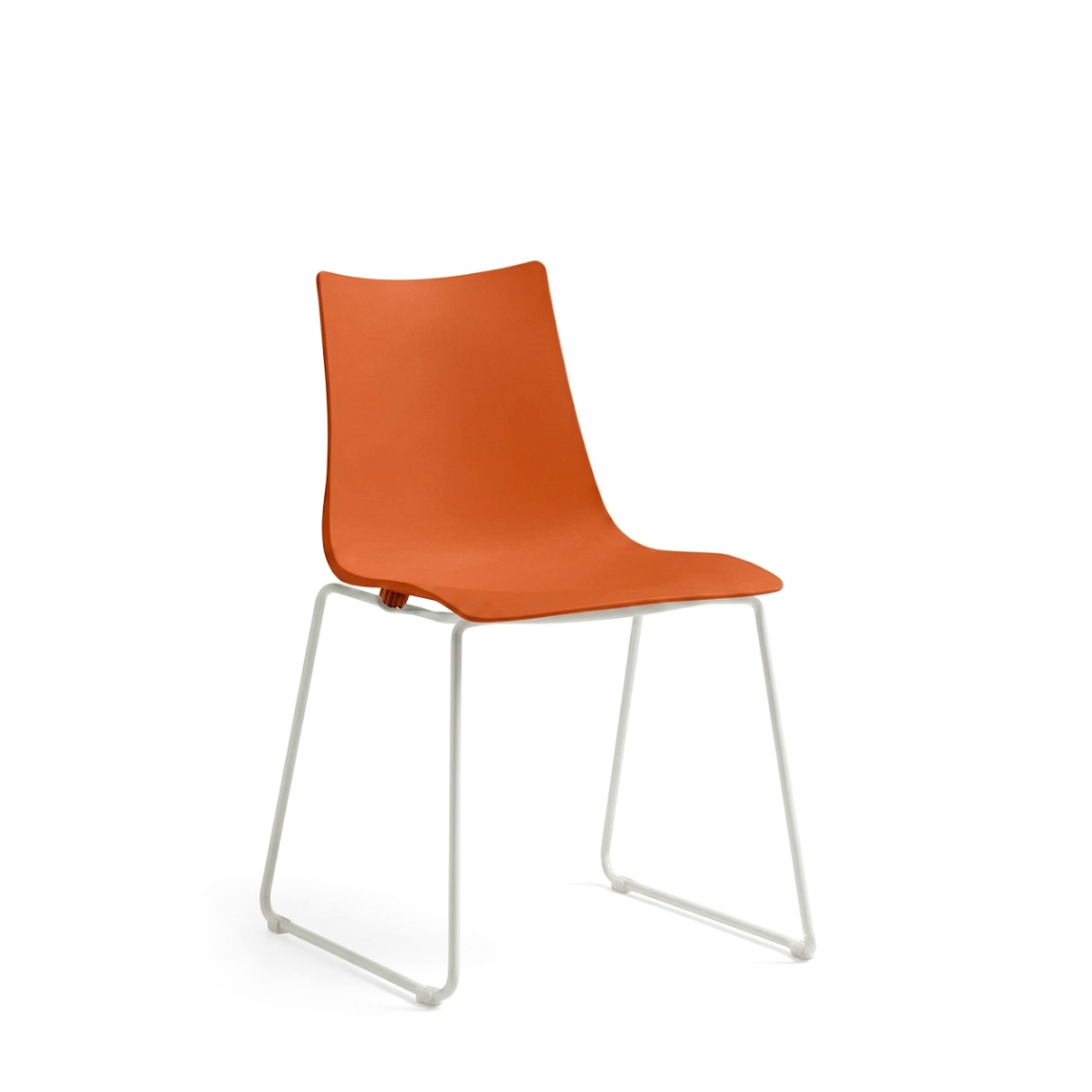 Silla Zebra Base Trineo Blanco