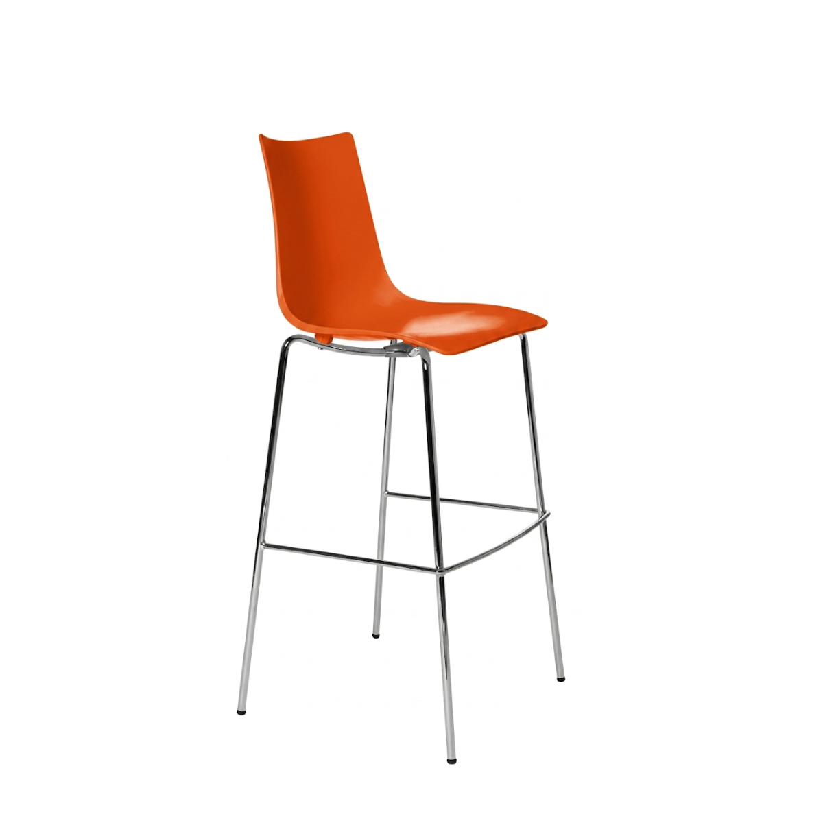 Banco Alto Zebra Base Cromo