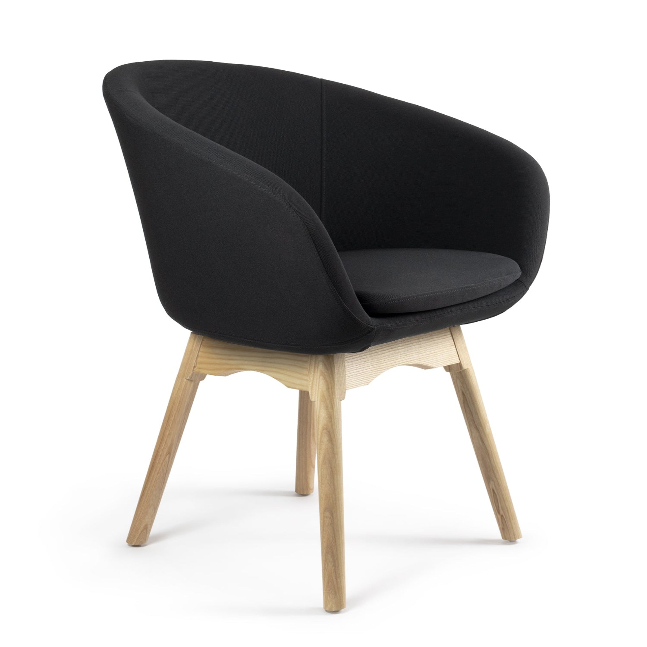 Silla Asti con base de madera