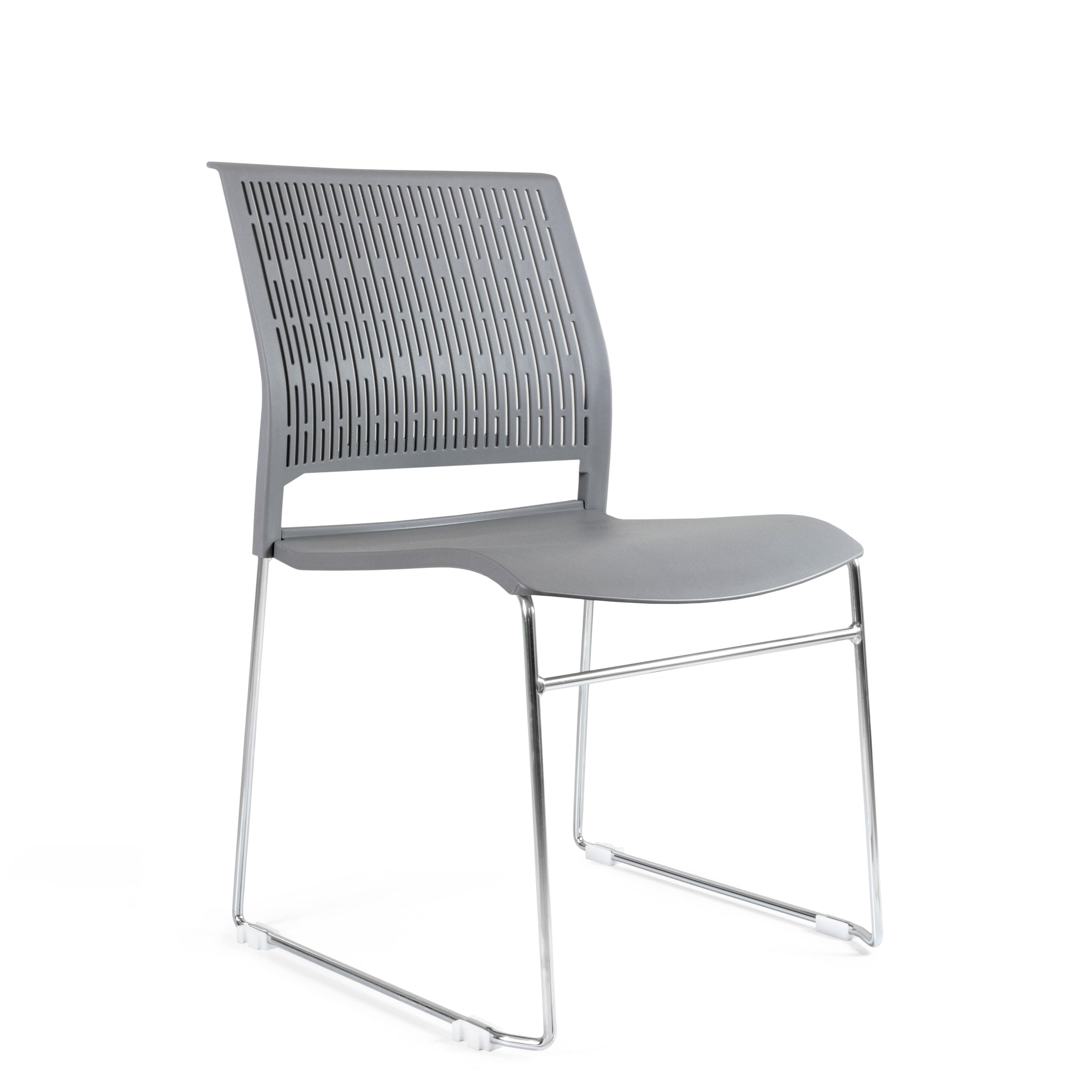 Silla Visitante con Base de Trineo Cerdeña Gris