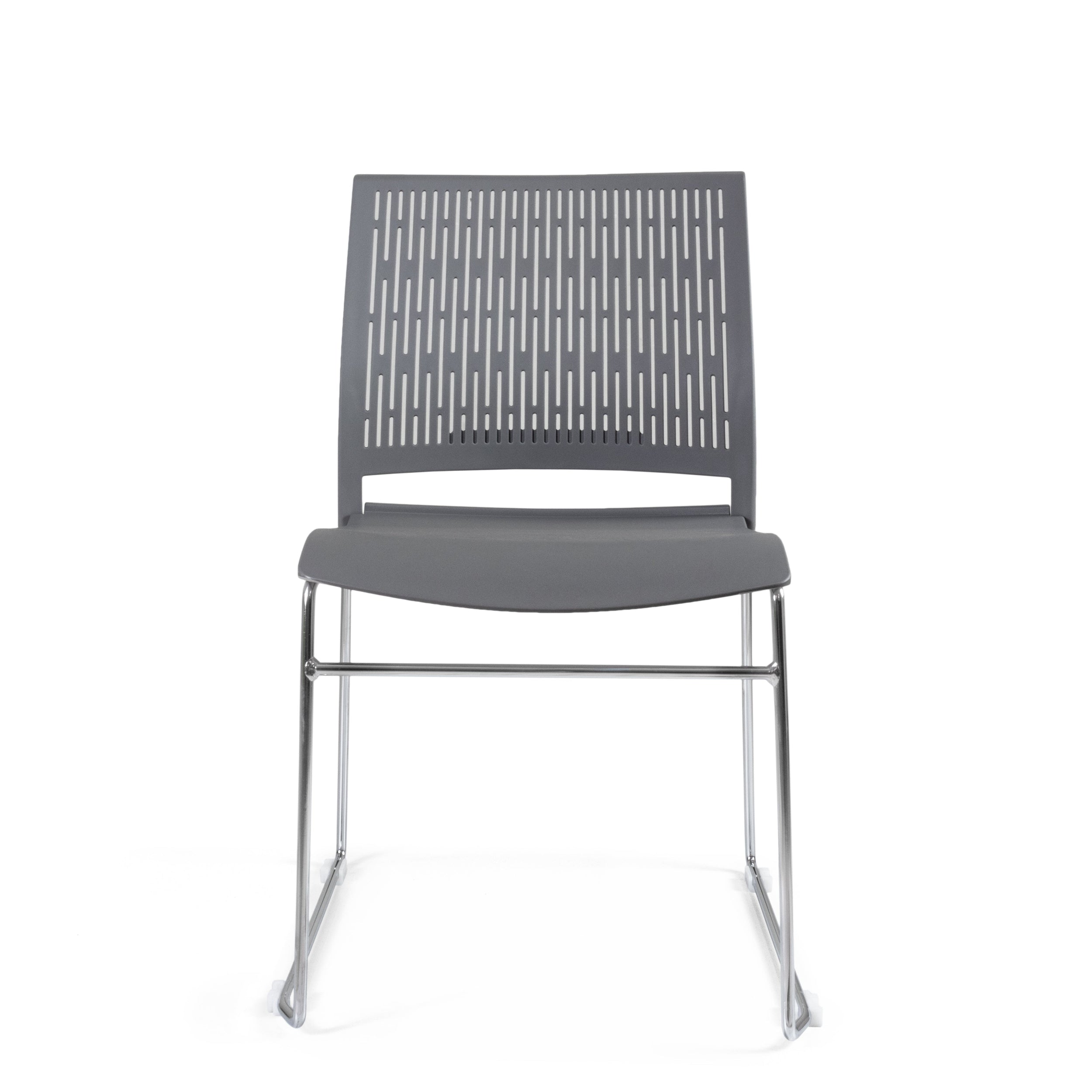 Silla Visitante con Base de Trineo Cerdeña Gris