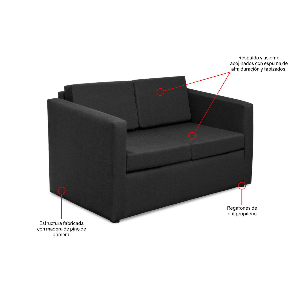 Sofa para oficina Monaco 2P