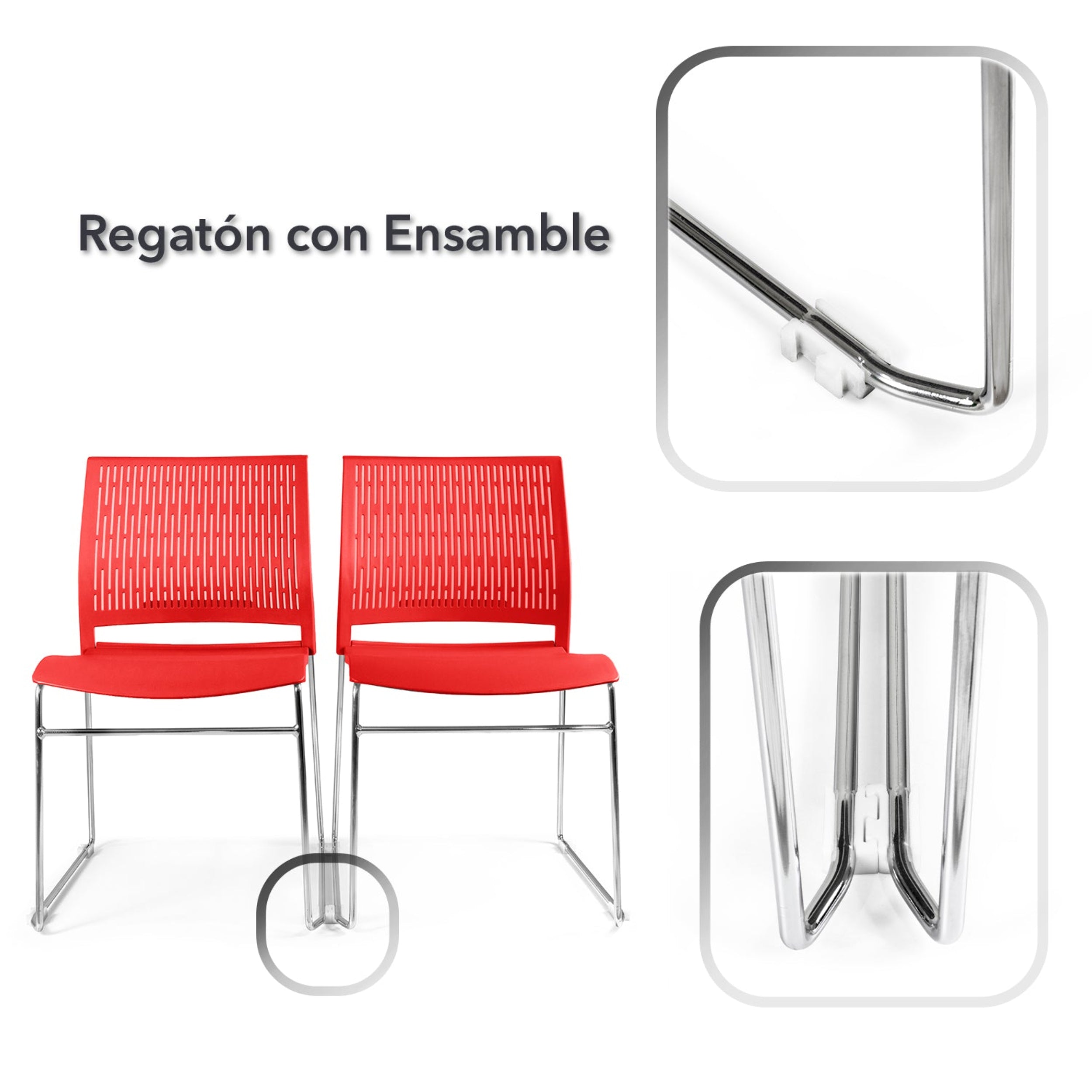 Silla de Visita Color Rojo Cerdeña