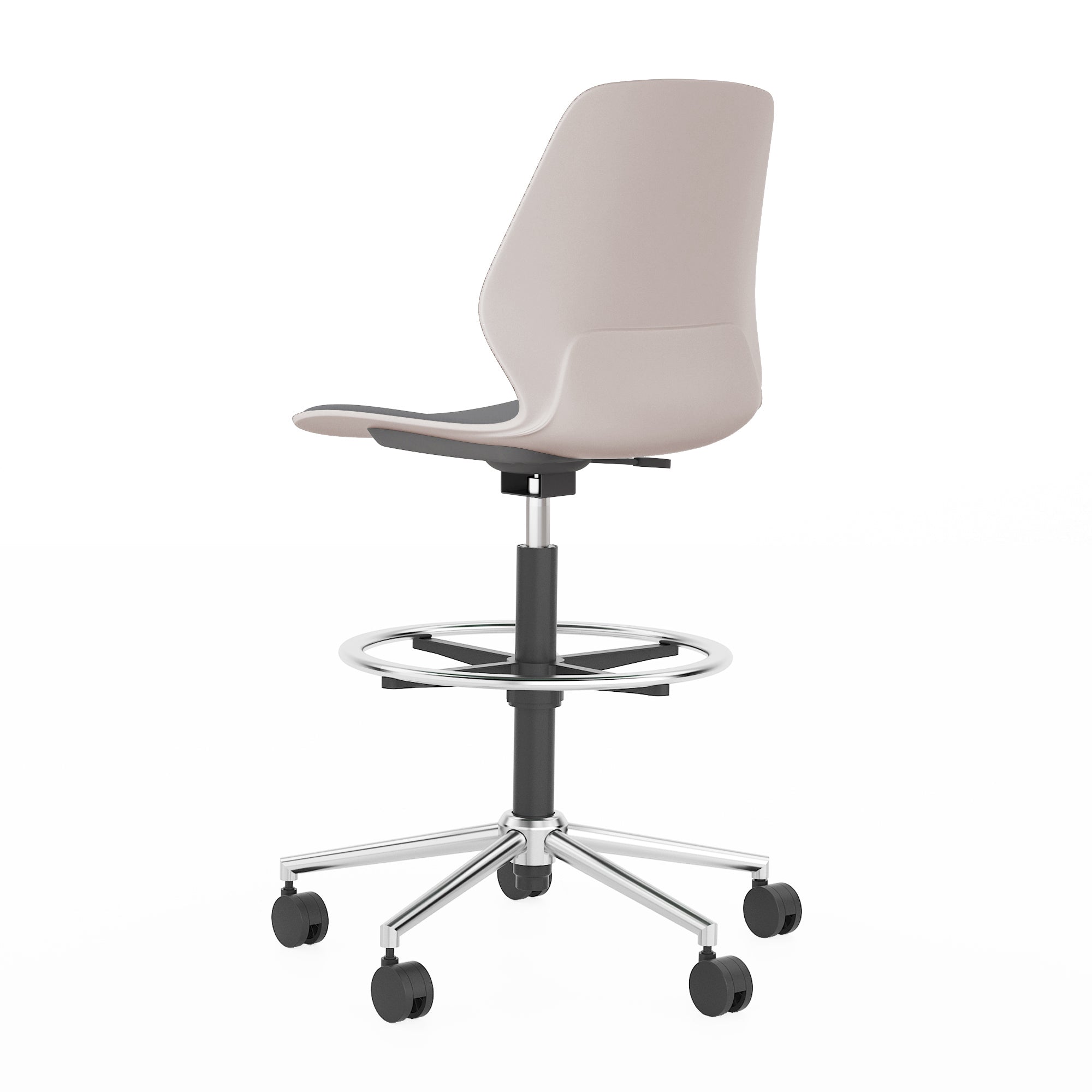 Silla Alta con Aro Cromado Kolbe Blanco