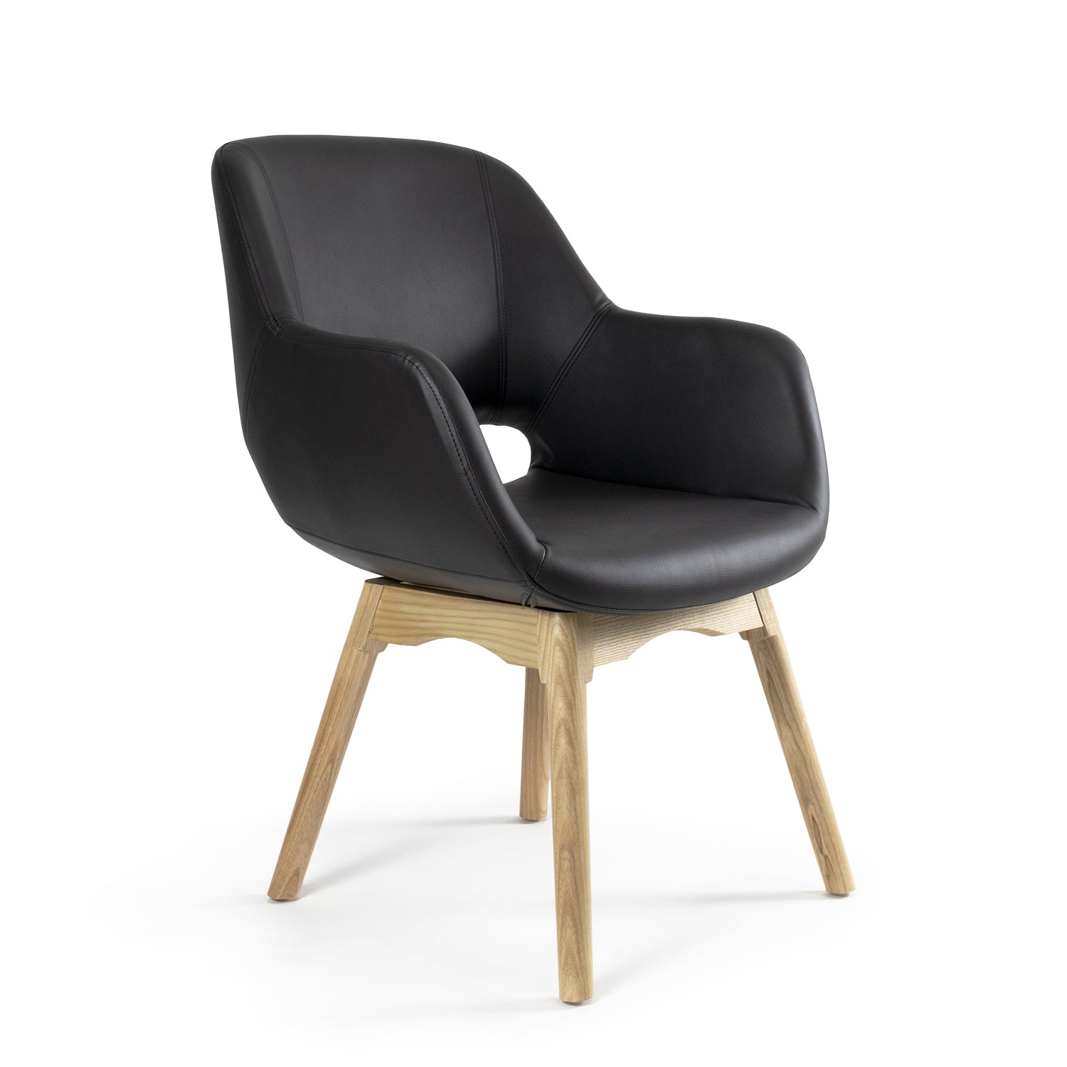 Silla Matera con base de madera