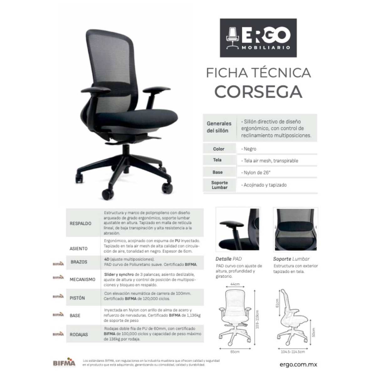 Silla Ergonomica Directiva Corsega
