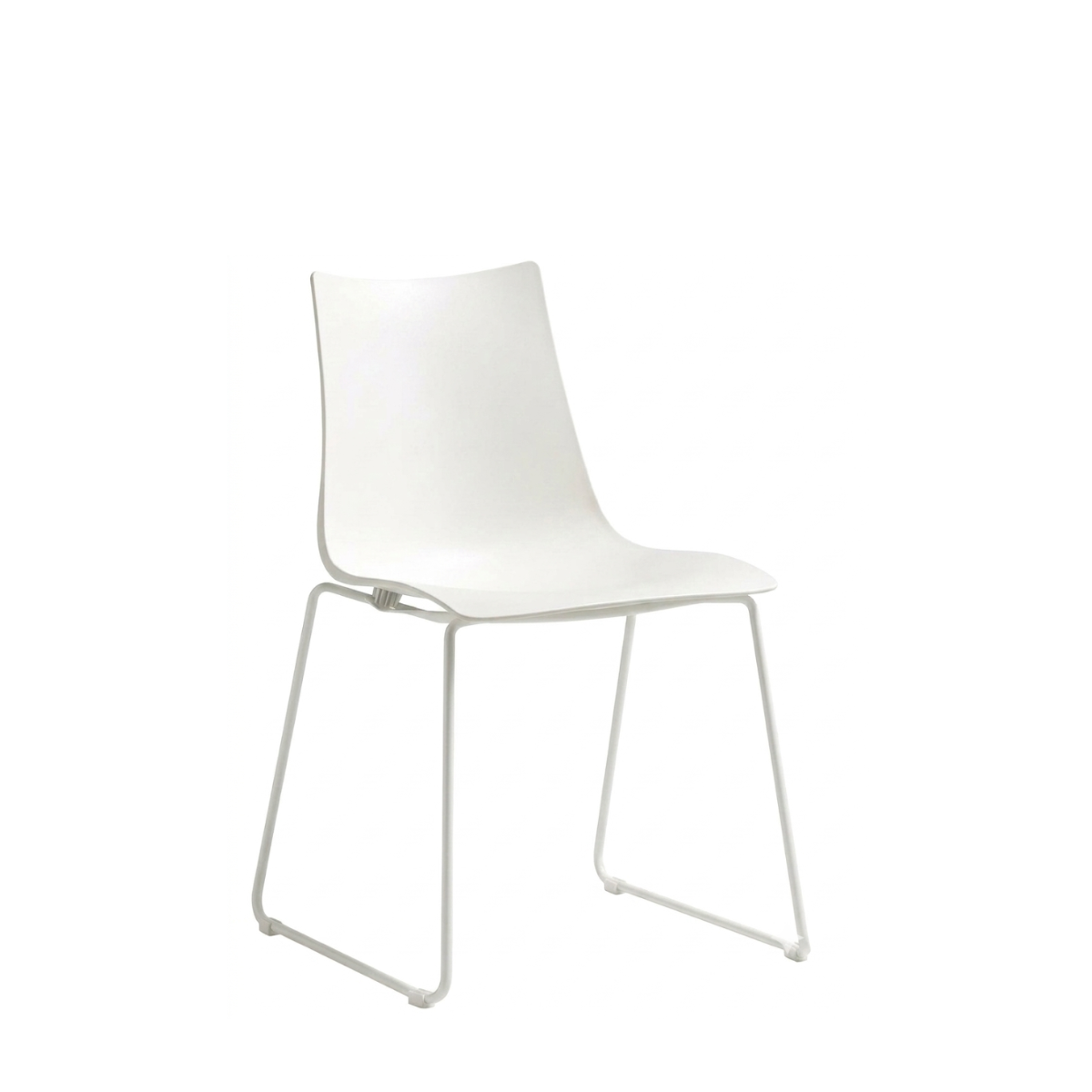 Silla Zebra Base Trineo Blanco