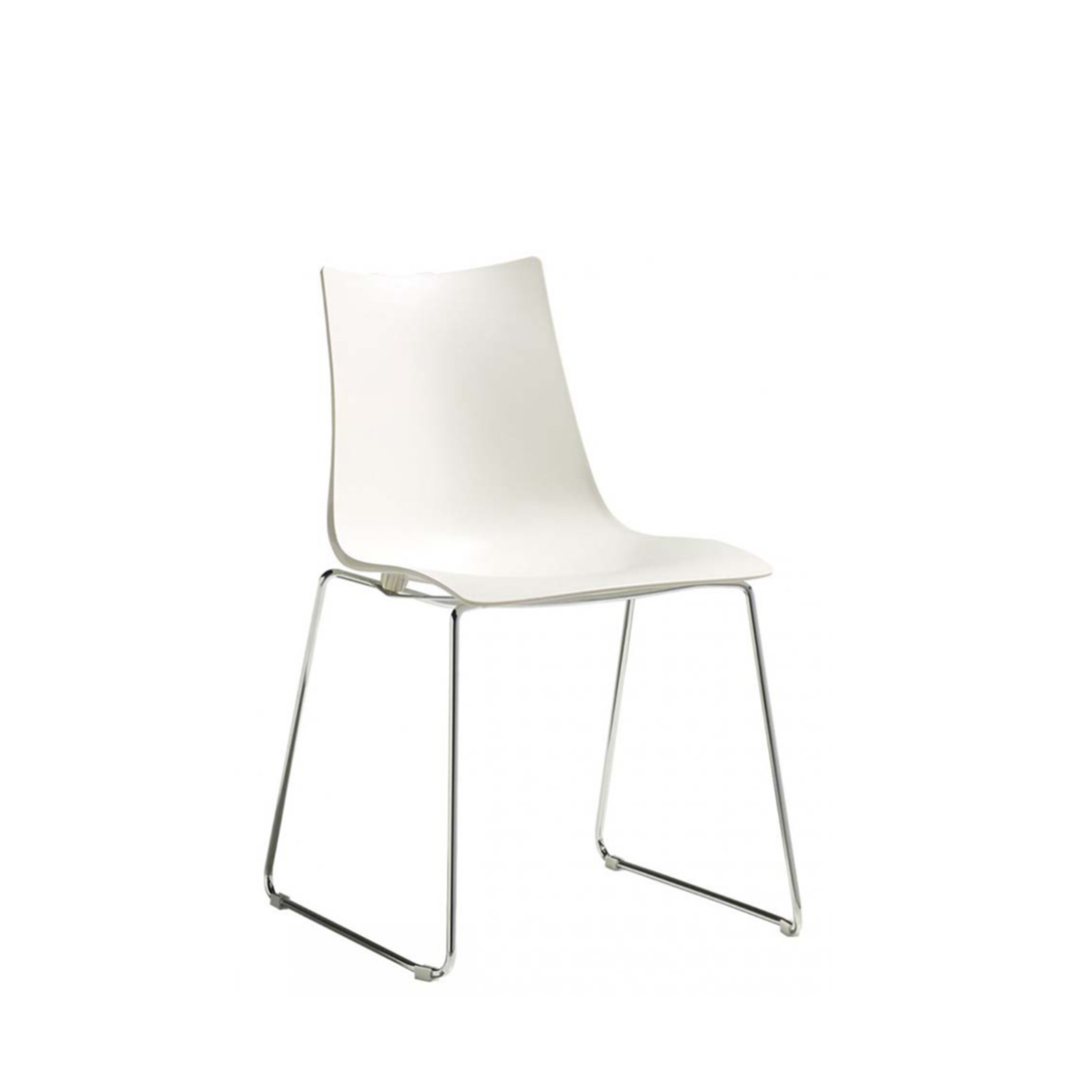 Silla Zebra Base Trineo Cromada