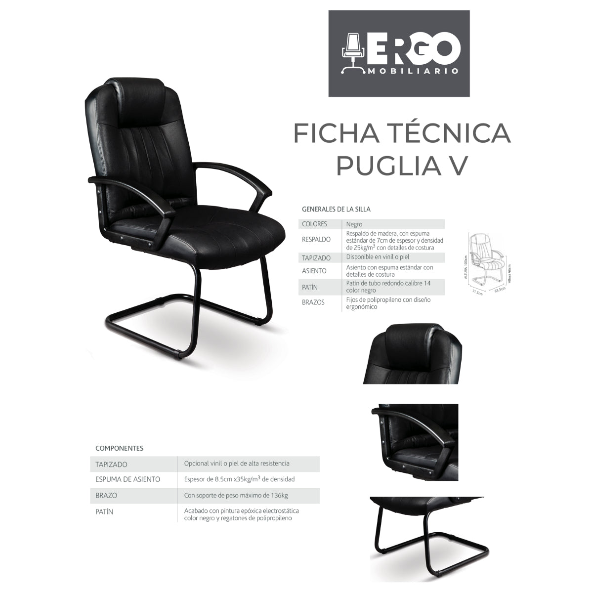 Silla de oficina Ejecutiva Puglia V